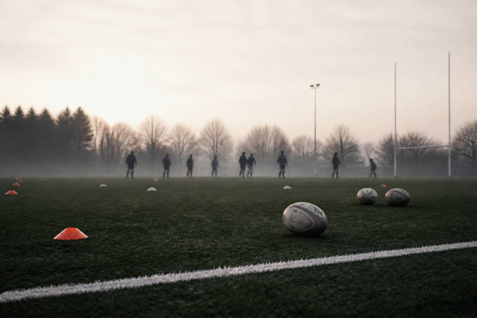 Séance d'entraînement de rugby féminin avec des ateliers de passes
